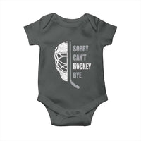 Ice Hockey Player Baby Onesie Retro Sorry Cant Hockey Bye - Wonder Print Shop