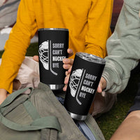 Ice Hockey Player Tumbler Cup Retro Sorry Cant Hockey Bye - Wonder Print Shop