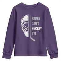 Ice Hockey Player Youth Sweatshirt Retro Sorry Cant Hockey Bye - Wonder Print Shop