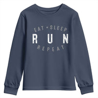 Eat Sleep Run Repeat Youth Sweatshirt Marathon Runner