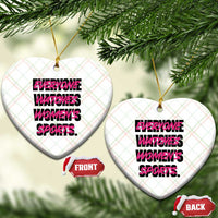 Womens Sports Ceramic Ornament Feminist Body Positivity Inclusive Equality - Wonder Print Shop