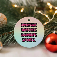 Womens Sports Ceramic Ornament Feminist Body Positivity Inclusive Equality - Wonder Print Shop