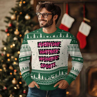 Womens Sports Ugly Christmas Sweater Feminist Body Positivity Inclusive Equality - Wonder Print Shop