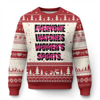 Womens Sports Ugly Christmas Sweater Feminist Body Positivity Inclusive Equality - Wonder Print Shop