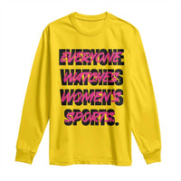Womens Sports Long Sleeve Shirt Feminist Body Positivity Inclusive Equality - Wonder Print Shop
