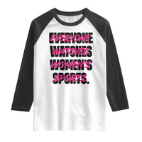 Womens Sports Raglan Shirt Feminist Body Positivity Inclusive Equality - Wonder Print Shop