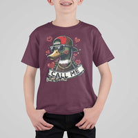Valentine Mallard Duck T Shirt For Kid Camo Hunting Valentines Day Gift For Her