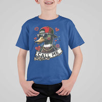 Valentine Mallard Duck T Shirt For Kid Camo Hunting Valentines Day Gift For Her