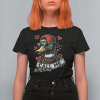 Valentine Mallard Duck T Shirt For Women Camo Hunting Valentines Day Gift For Her