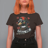 Valentine Mallard Duck T Shirt For Women Camo Hunting Valentines Day Gift For Her