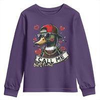 Valentine Mallard Duck Youth Sweatshirt Camo Hunting Valentines Day Gift For Her