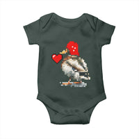 Pixel Valentine Mallard Duck Baby Onesie Hunting Valentines Day Gift For Her