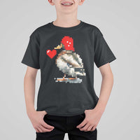Pixel Valentine Mallard Duck T Shirt For Kid Hunting Valentines Day Gift For Her