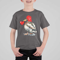 Pixel Valentine Mallard Duck T Shirt For Kid Hunting Valentines Day Gift For Her