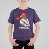 Pixel Valentine Mallard Duck T Shirt For Kid Hunting Valentines Day Gift For Her