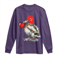 Pixel Valentine Mallard Duck Long Sleeve Shirt Hunting Valentines Day Gift For Her