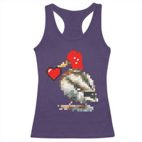 Pixel Valentine Mallard Duck Racerback Tank Top Hunting Valentines Day Gift For Her