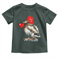 Pixel Valentine Mallard Duck Toddler T Shirt Hunting Valentines Day Gift For Her
