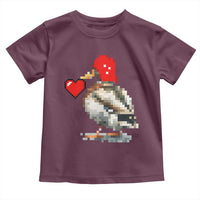 Pixel Valentine Mallard Duck Toddler T Shirt Hunting Valentines Day Gift For Her