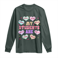 Cute Valentine Teacher Long Sleeve Shirt My Students Are My Valentines Hearts