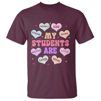 Cute Valentine Teacher T Shirt My Students Are My Valentines Hearts