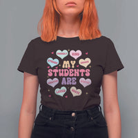 Cute Valentine Teacher T Shirt For Women My Students Are My Valentines Hearts