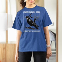 Crows Before Bros Support Your Local Murder T Shirt For Women Funny Crow Lovers - Wonder Print Shop