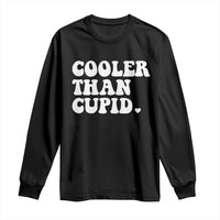 Toddler Boy Valentine Long Sleeve Shirt Cooler Than Cupid Funny Kids Valentine Day