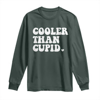 Toddler Boy Valentine Long Sleeve Shirt Cooler Than Cupid Funny Kids Valentine Day