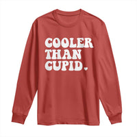 Toddler Boy Valentine Long Sleeve Shirt Cooler Than Cupid Funny Kids Valentine Day