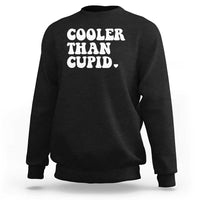 Toddler Boy Valentine Sweatshirt Cooler Than Cupid Funny Kids Valentine Day