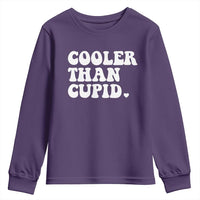 Toddler Boy Valentine Youth Sweatshirt Cooler Than Cupid Funny Kids Valentine Day