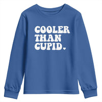 Toddler Boy Valentine Youth Sweatshirt Cooler Than Cupid Funny Kids Valentine Day