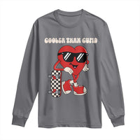 Funny Heart Valentine Day Long Sleeve Shirt Cooler Than Cupid Skateboard Kids Toddler Boy Valentine