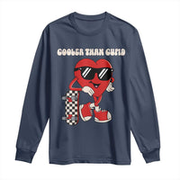 Funny Heart Valentine Day Long Sleeve Shirt Cooler Than Cupid Skateboard Kids Toddler Boy Valentine