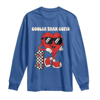 Funny Heart Valentine Day Long Sleeve Shirt Cooler Than Cupid Skateboard Kids Toddler Boy Valentine