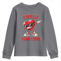 Dabbing Heart Valentine Day Youth Sweatshirt Cooler Than Cupid Funny Kids Boys