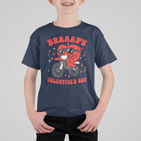 Braaapy Valentines Day Motocross Heart T Shirt For Kid