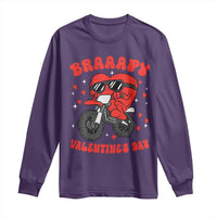Braaapy Valentines Day Motocross Heart Long Sleeve Shirt