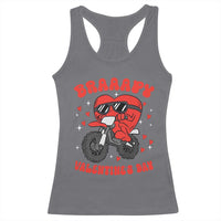 Braaapy Valentines Day Motocross Heart Racerback Tank Top