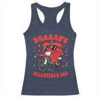 Braaapy Valentines Day Motocross Heart Racerback Tank Top