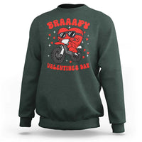 Braaapy Valentines Day Motocross Heart Sweatshirt