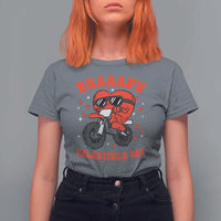 Braaapy Valentines Day Motocross Heart T Shirt For Women