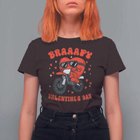 Braaapy Valentines Day Motocross Heart T Shirt For Women