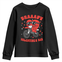 Braaapy Valentines Day Motocross Heart Youth Sweatshirt