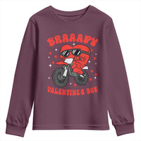Braaapy Valentines Day Motocross Heart Youth Sweatshirt