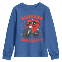 Braaapy Valentines Day Motocross Heart Youth Sweatshirt