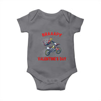 Braaapy Valentines Day Motocross Dirt Bikes Baby Onesie
