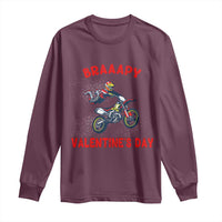 Braaapy Valentines Day Motocross Dirt Bikes Long Sleeve Shirt