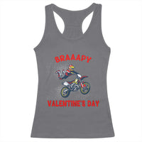 Braaapy Valentines Day Motocross Dirt Bikes Racerback Tank Top